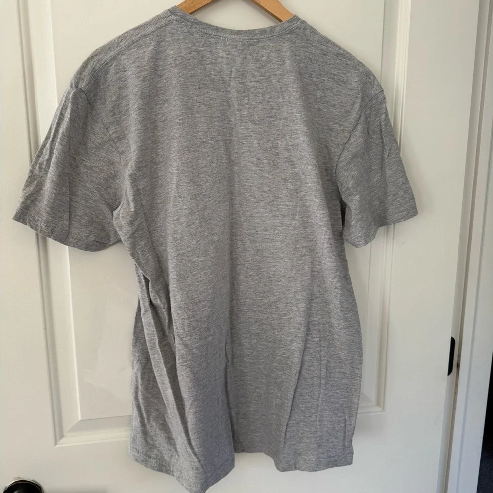 Gildan Gray Halloween T-Shirt with Ghost and Pumpkin - Picture 4 of 4